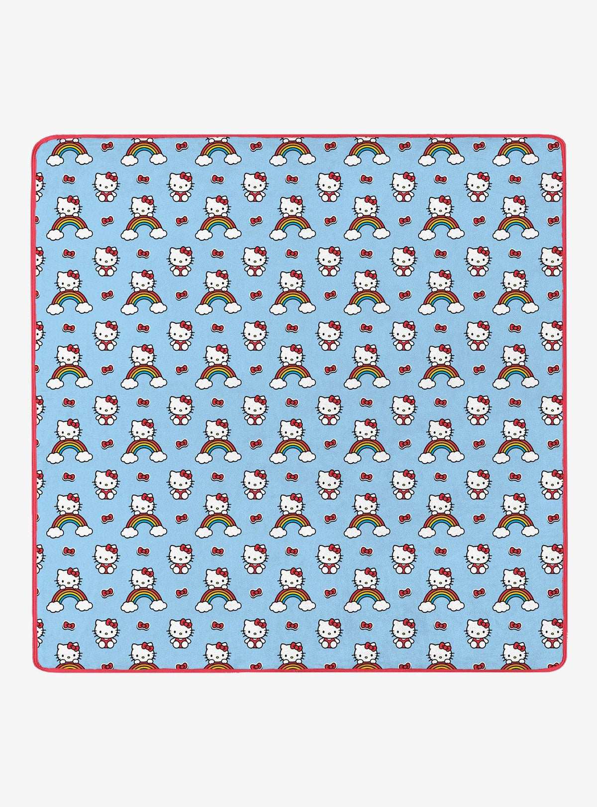 Manta Hello Kitty con nubes y lazos de 228,6 x 228,6 cm