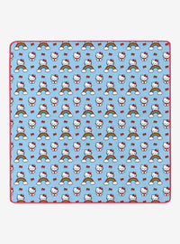 Manta Hello Kitty con nubes y lazos de 228,6 x 228,6 cm