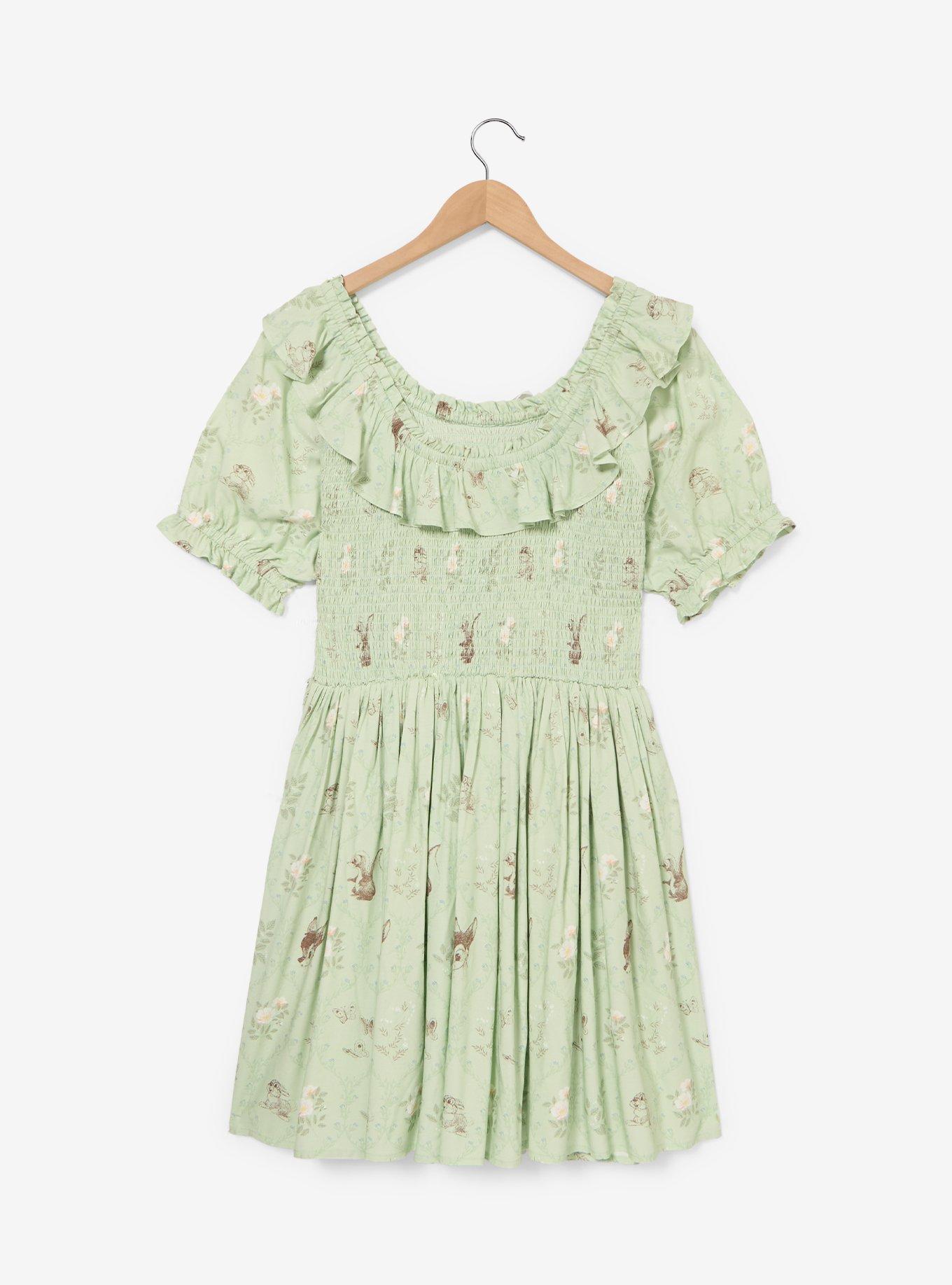 Vestido fruncido floral de Bambi Disney