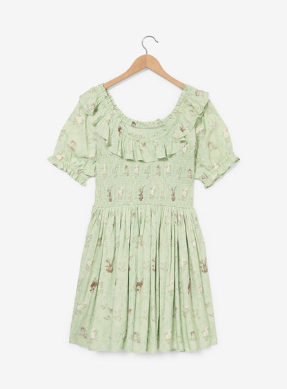 Vestido fruncido floral de Bambi Disney