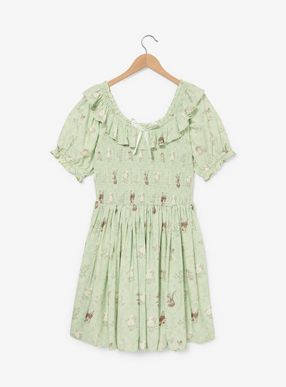 Vestido fruncido floral de Bambi Disney