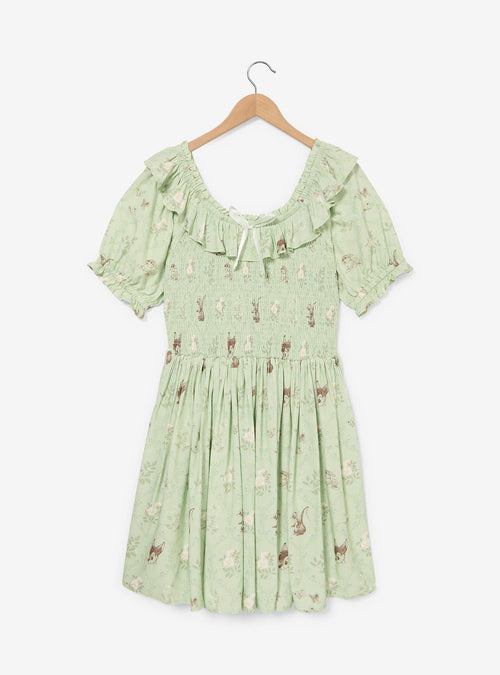 Vestido fruncido floral de Bambi Disney