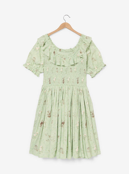 Vestido fruncido Bambi con estampado floral, tallas grandes