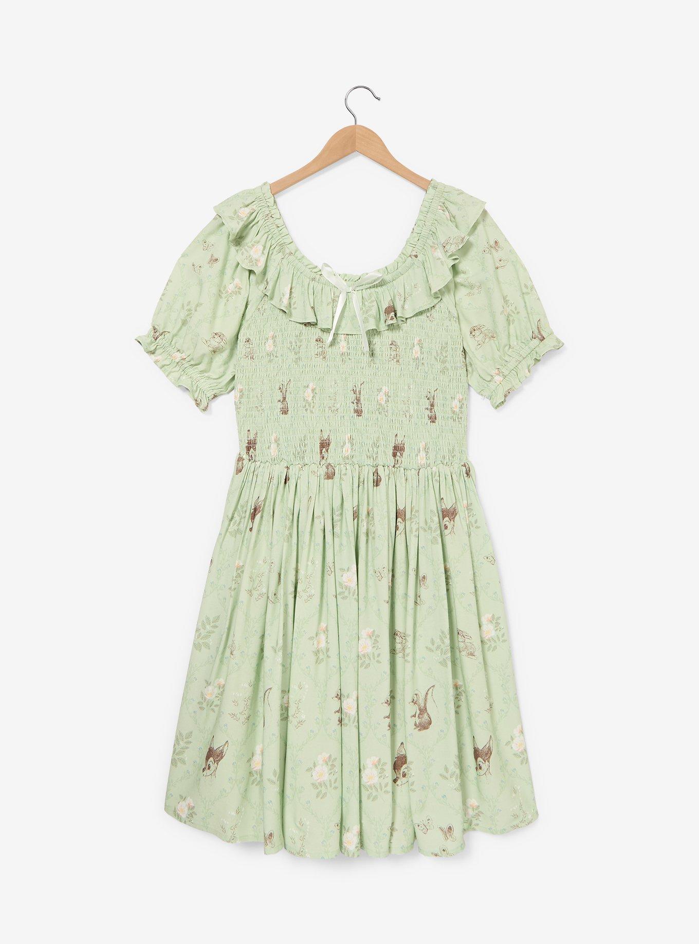 Vestido fruncido Bambi con estampado floral, tallas grandes