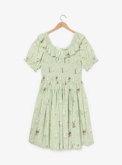 Vestido fruncido Bambi con estampado floral, tallas grandes