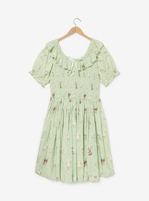 Vestido fruncido Bambi con estampado floral, tallas grandes