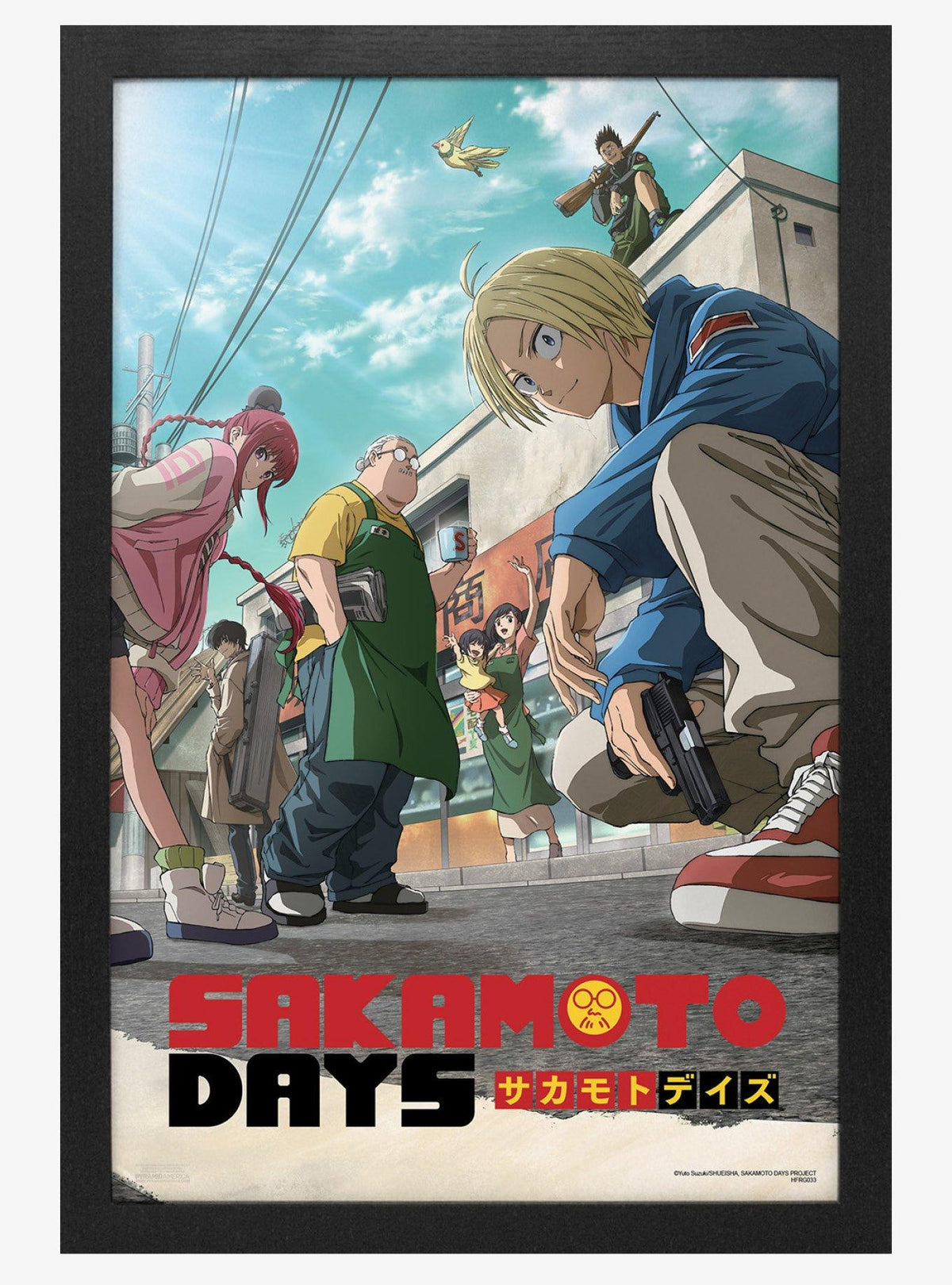 Sakamoto Days: póster enmarcado de la temporada 1