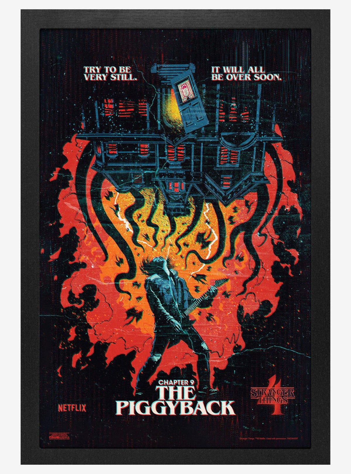 Póster enmarcado Stranger Things: The Piggyback