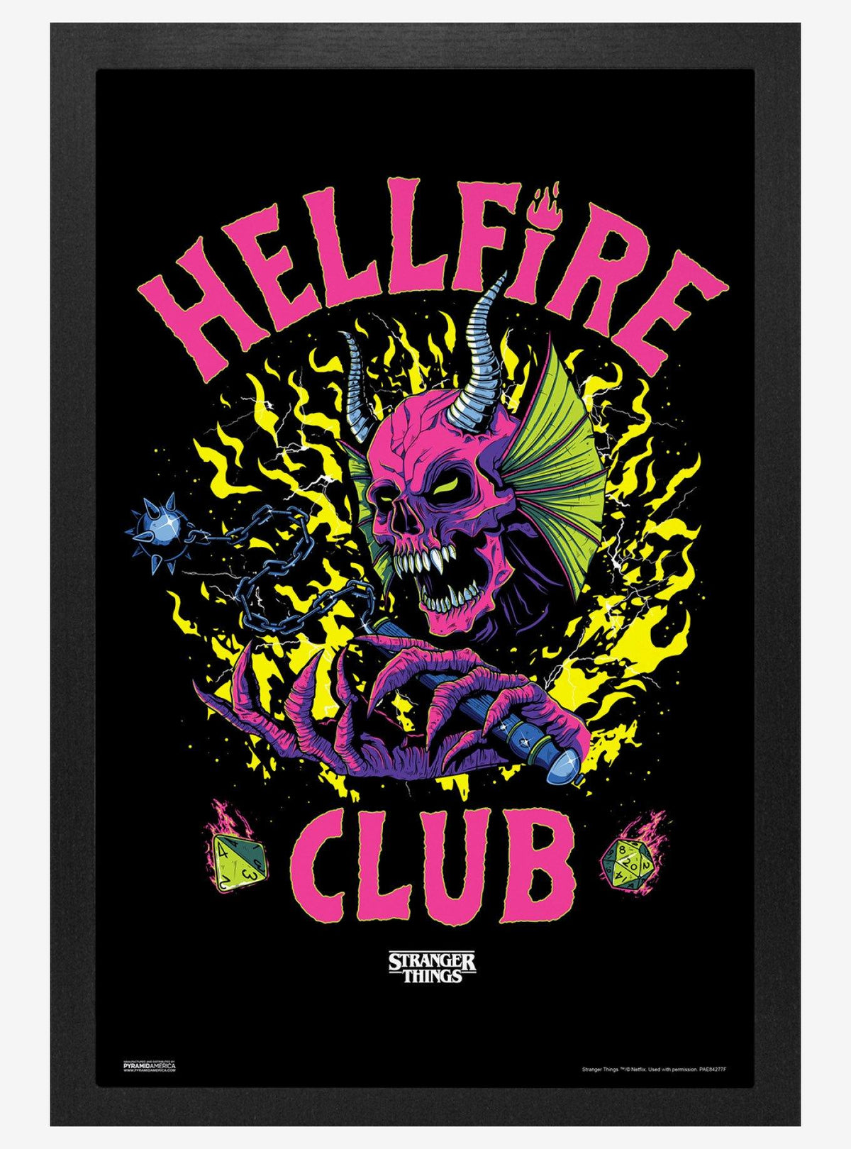 Póster enmarcado Stranger Things Hellfire Club