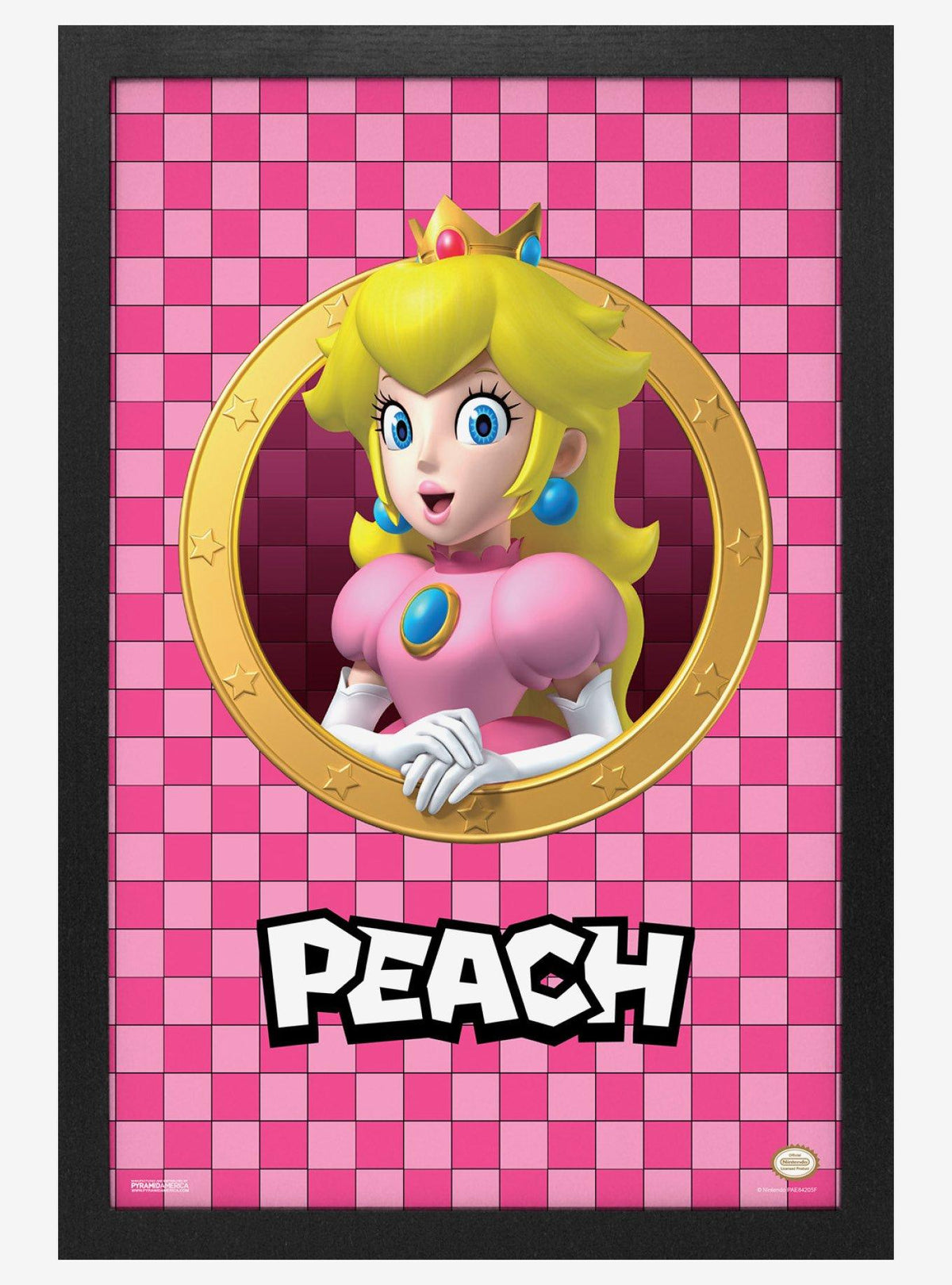 Póster enmarcado de Peach - Super Mario 3D