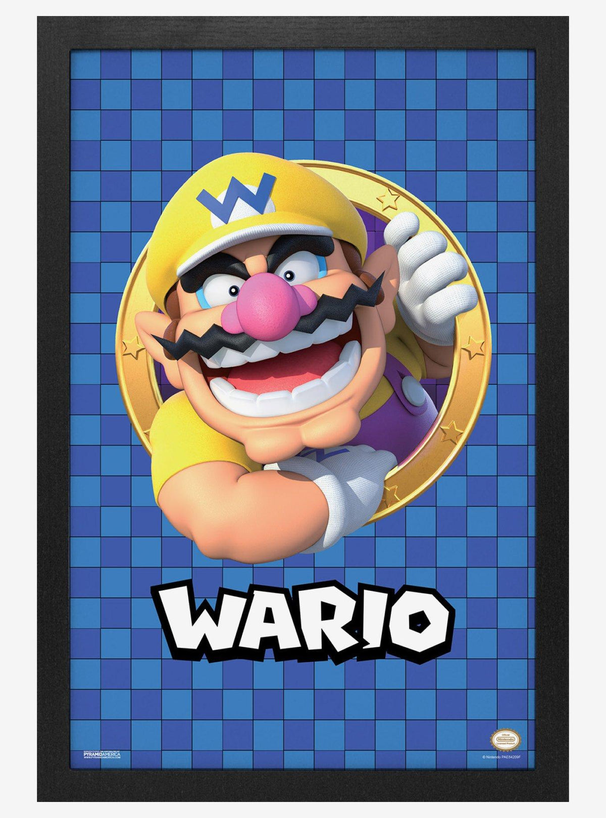 Póster enmarcado de Wario - Super Mario 3D