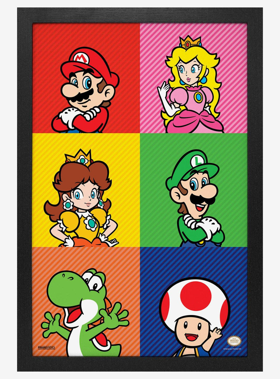 Cuadro enmarcado Super Mario Pop Art Friends · Space Store