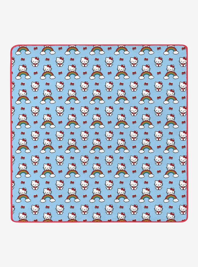 Manta Hello Kitty con nubes y lazos