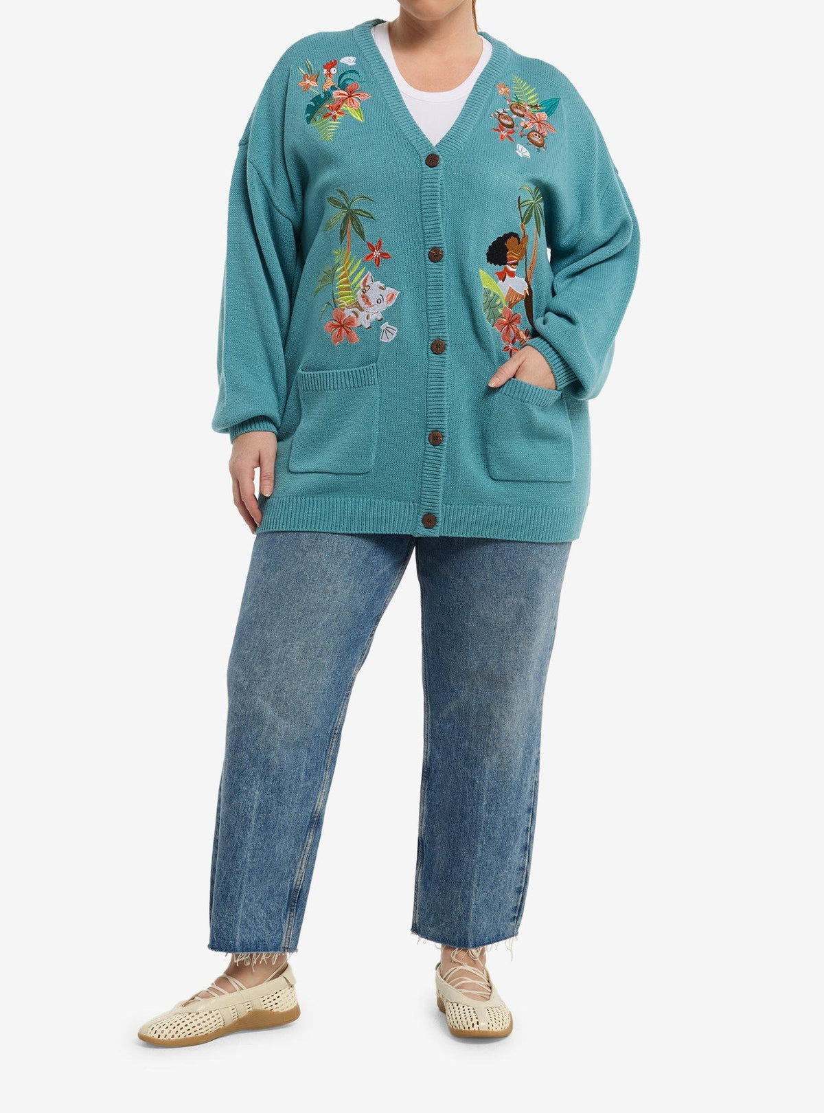 Chaleco Disney Moana bordado para niña, tallas plus