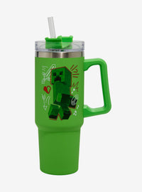 Vaso Minecraft con bombilla y asa