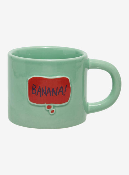Taza de Minions con burbujas de pensamiento