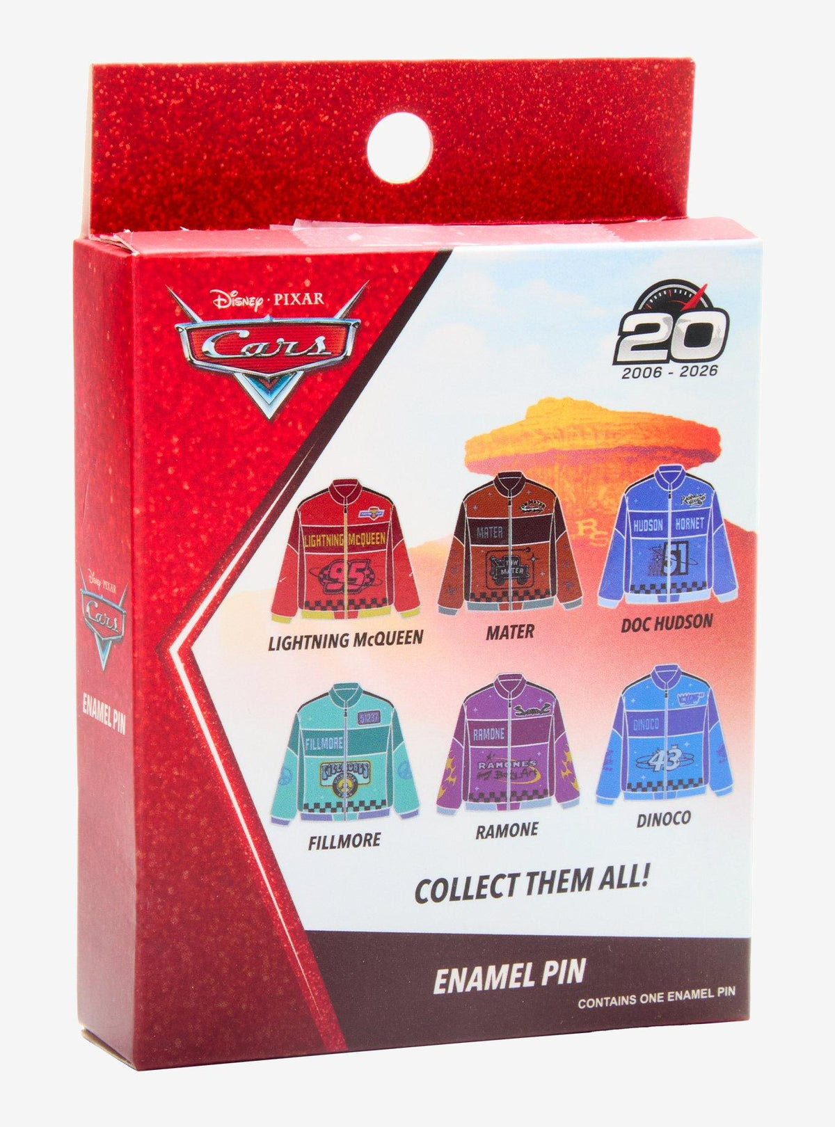 Pin esmaltado sorpresa de carreras de Disney Pixar Cars