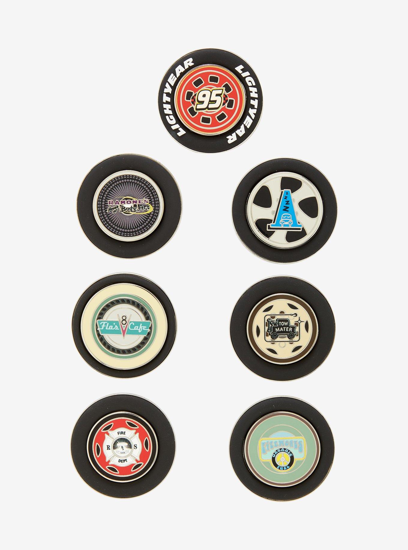 Pin esmaltado de neumáticos giratorios de Cars