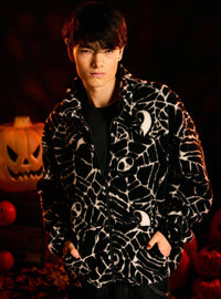 Chaqueta sherpa de telarañas Jack y Zero - Nightmare Before Christmas
