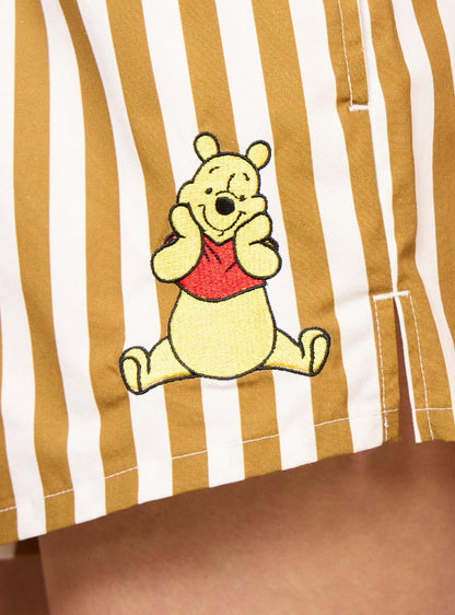 Short tipo bóxer a rayas Winnie the Pooh para mujer