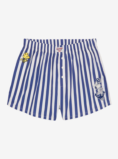 Short bóxer a rayas de Snoopy y Woodstock