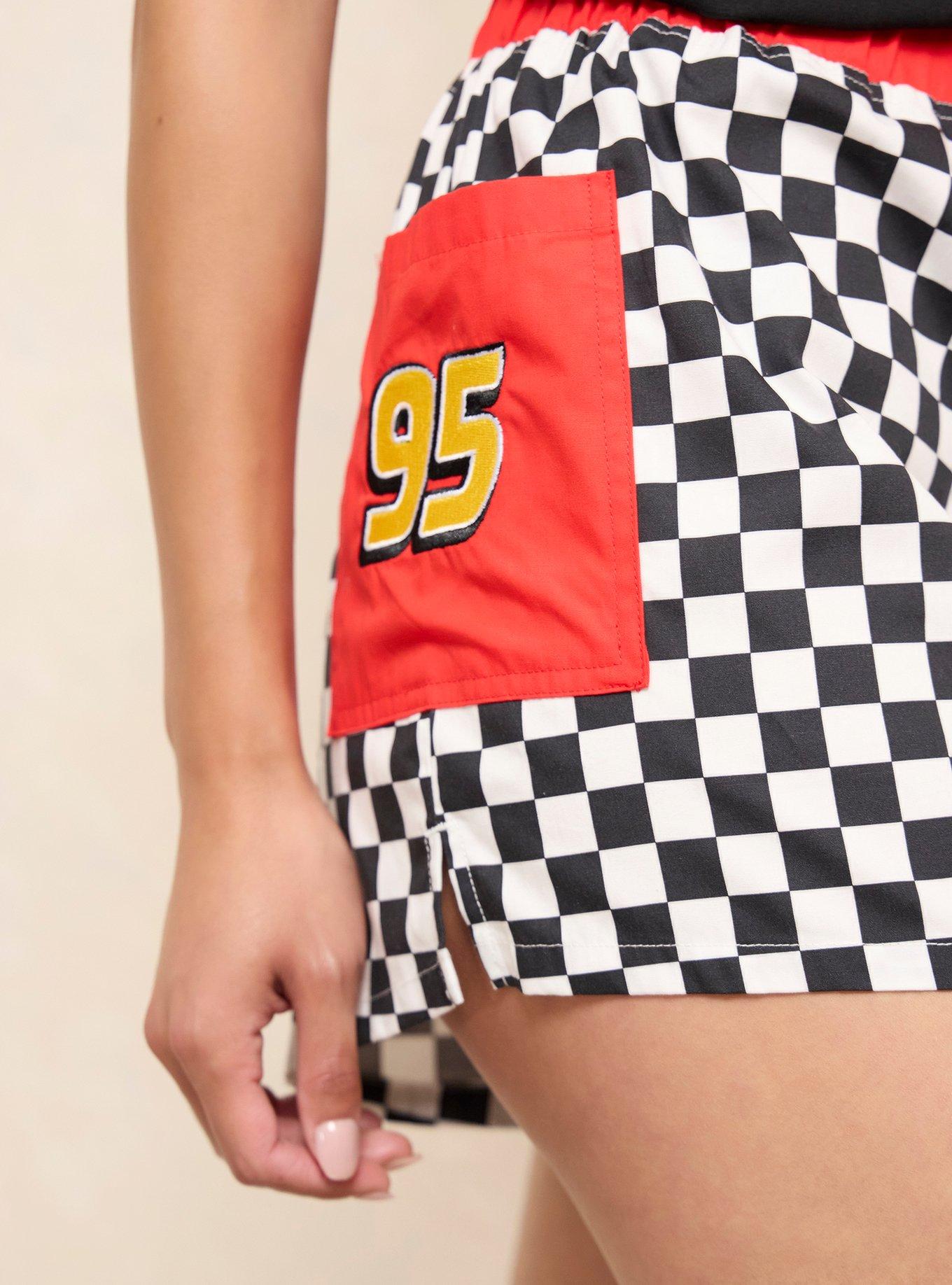 Short bóxer a cuadros de Lightning McQueen para mujer