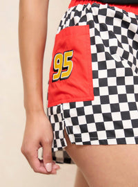 Short bóxer a cuadros de Lightning McQueen para mujer