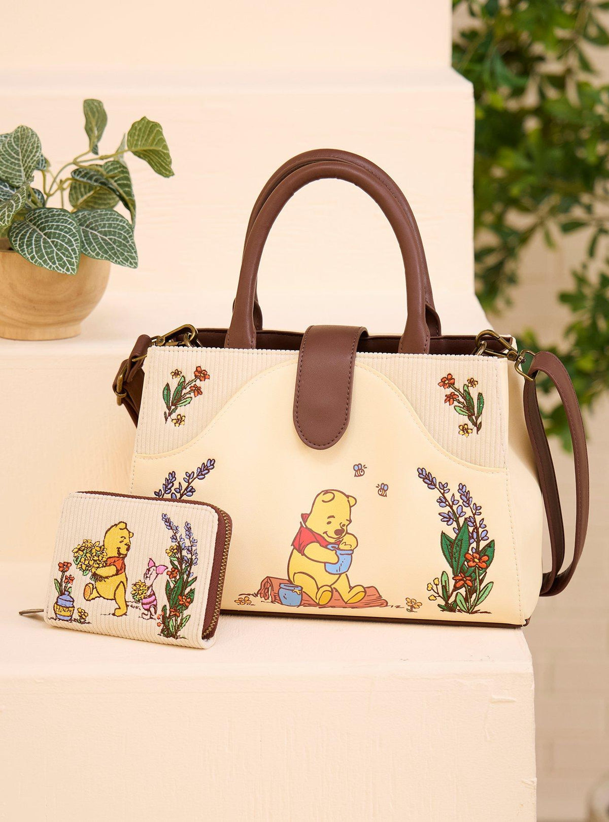 Billetera acordeón de pana Winnie the Pooh y amigos