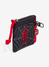 Tarjetero con cierre y logo de Spider-Man