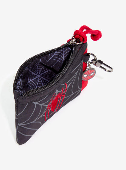 Tarjetero con cierre y logo de Spider-Man