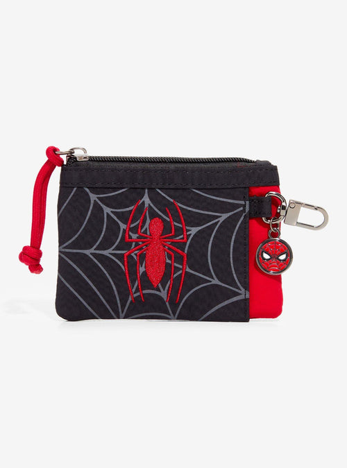 Tarjetero con cierre y logo de Spider-Man