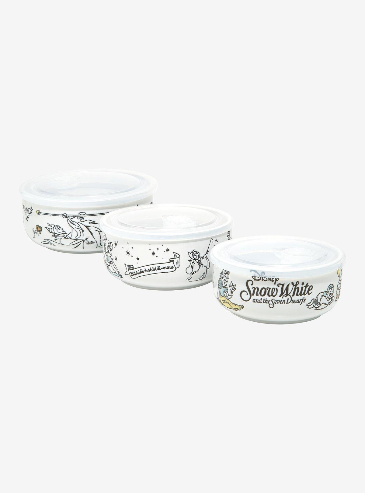 Set de tazones con tapa Disney Princess