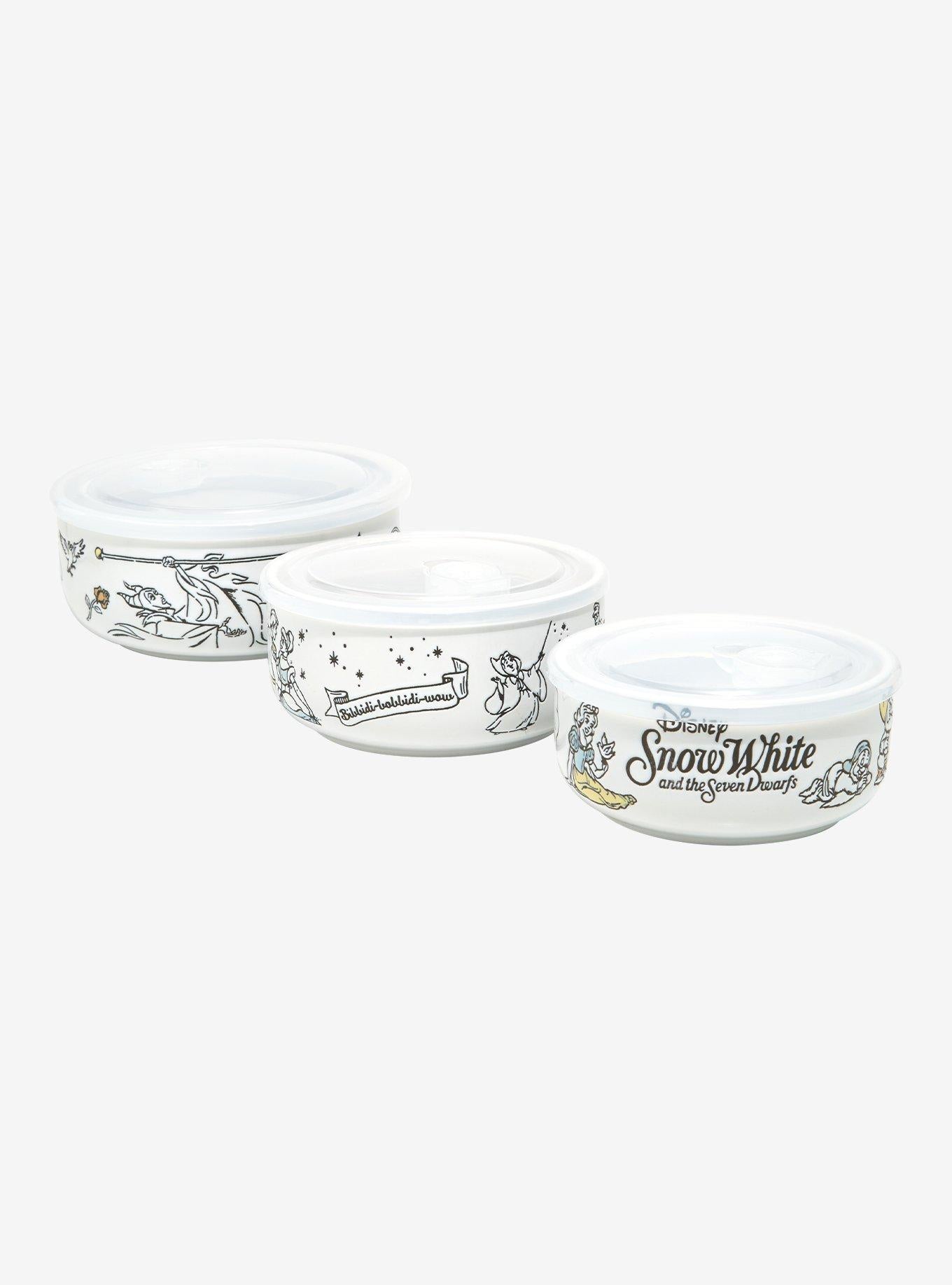 Set de tazones con tapa Disney Princess