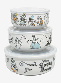 Set de tazones con tapa Disney Princess