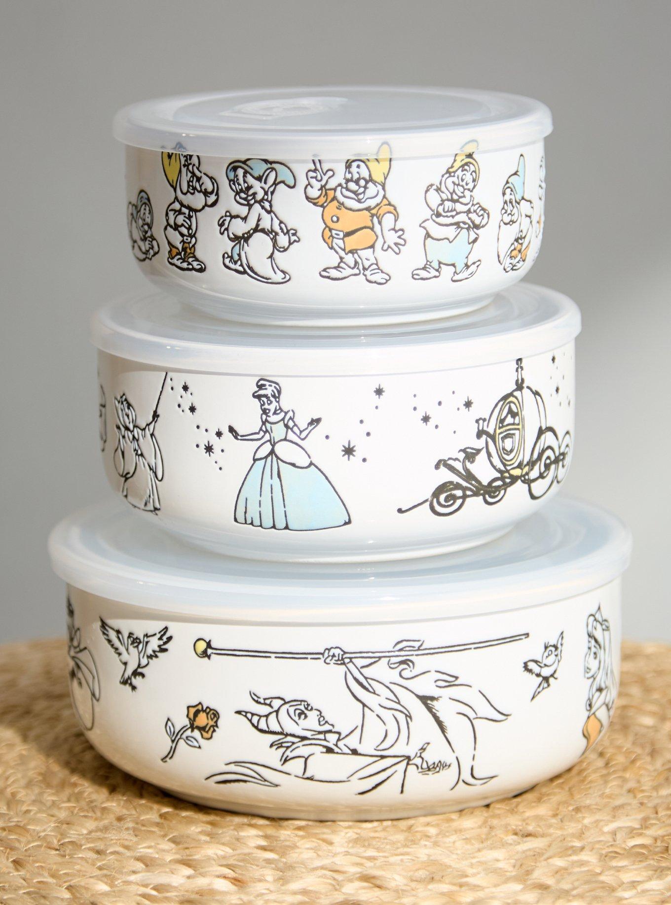 Set de tazones con tapa Disney Princess