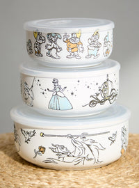 Set de tazones con tapa Disney Princess