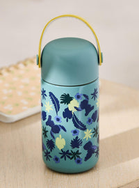 Botella mini de agua Stitch con diseño botánico