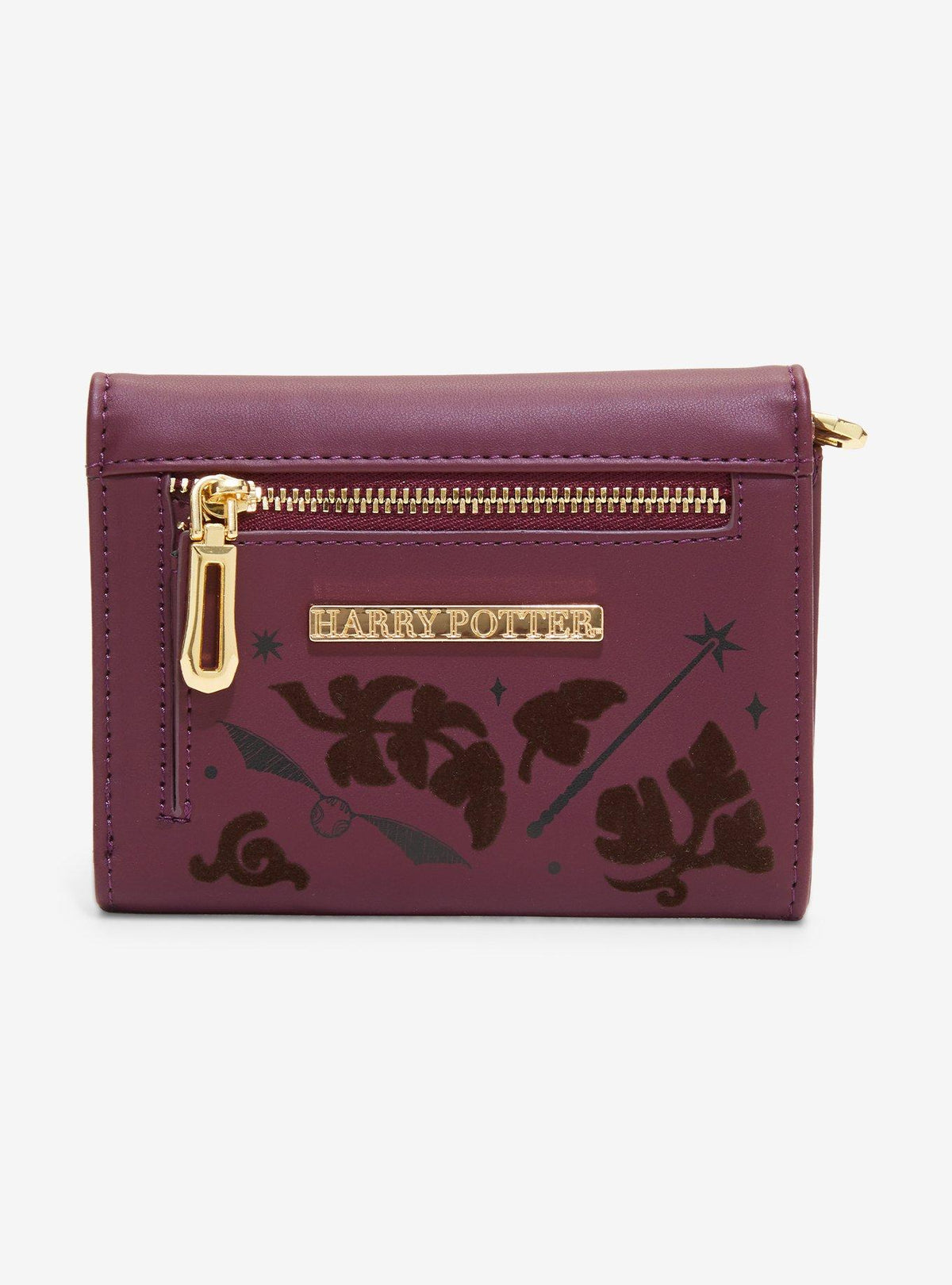 Billetera Harry Potter con cuentas e íconos aterciopelados
