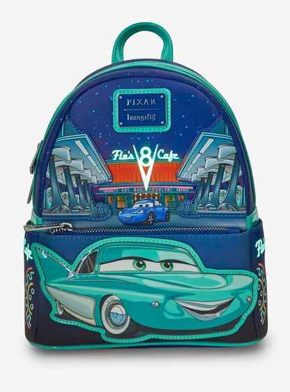 Mini mochila Cars Flo's Cafe con brillo en la oscuridad