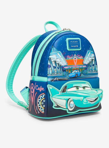 Mini mochila Cars Flo's Cafe con brillo en la oscuridad