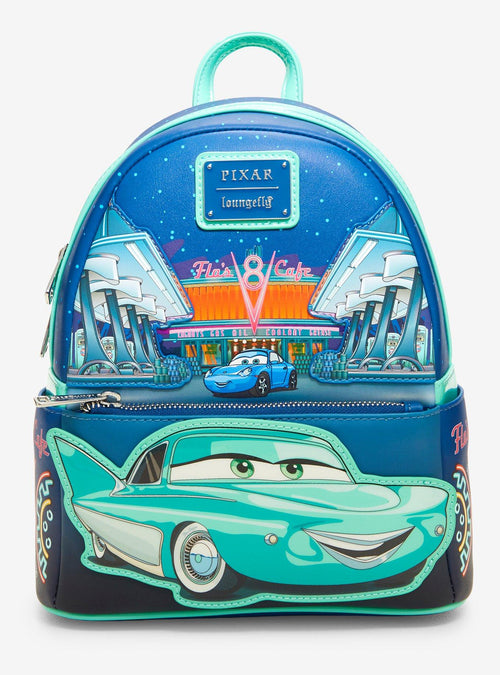 Mini mochila Cars Flo's Cafe con brillo en la oscuridad