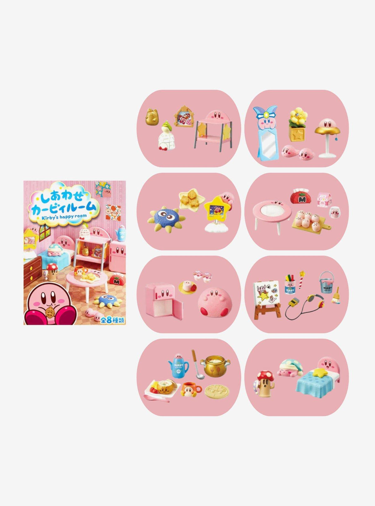 Set de figuras Kirby Happy Room, caja sorpresa