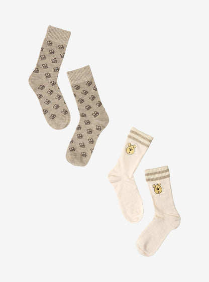 Set de calcetines Disney Winnie the Pooh con bordados