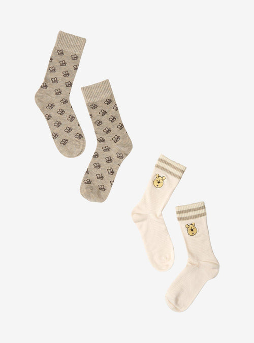 Set de calcetines Disney Winnie the Pooh con bordados