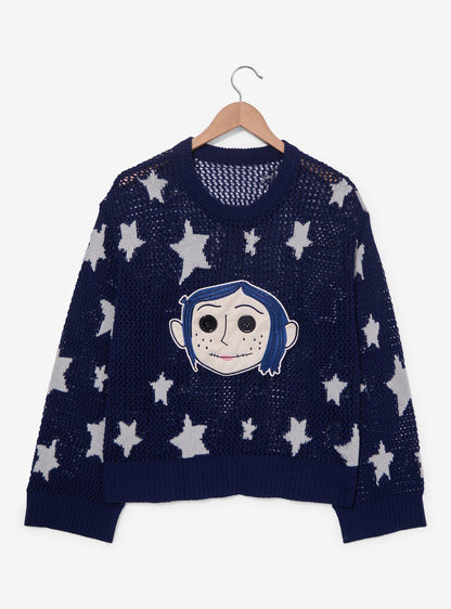 Polerón tejido estrellado de Coraline para mujer