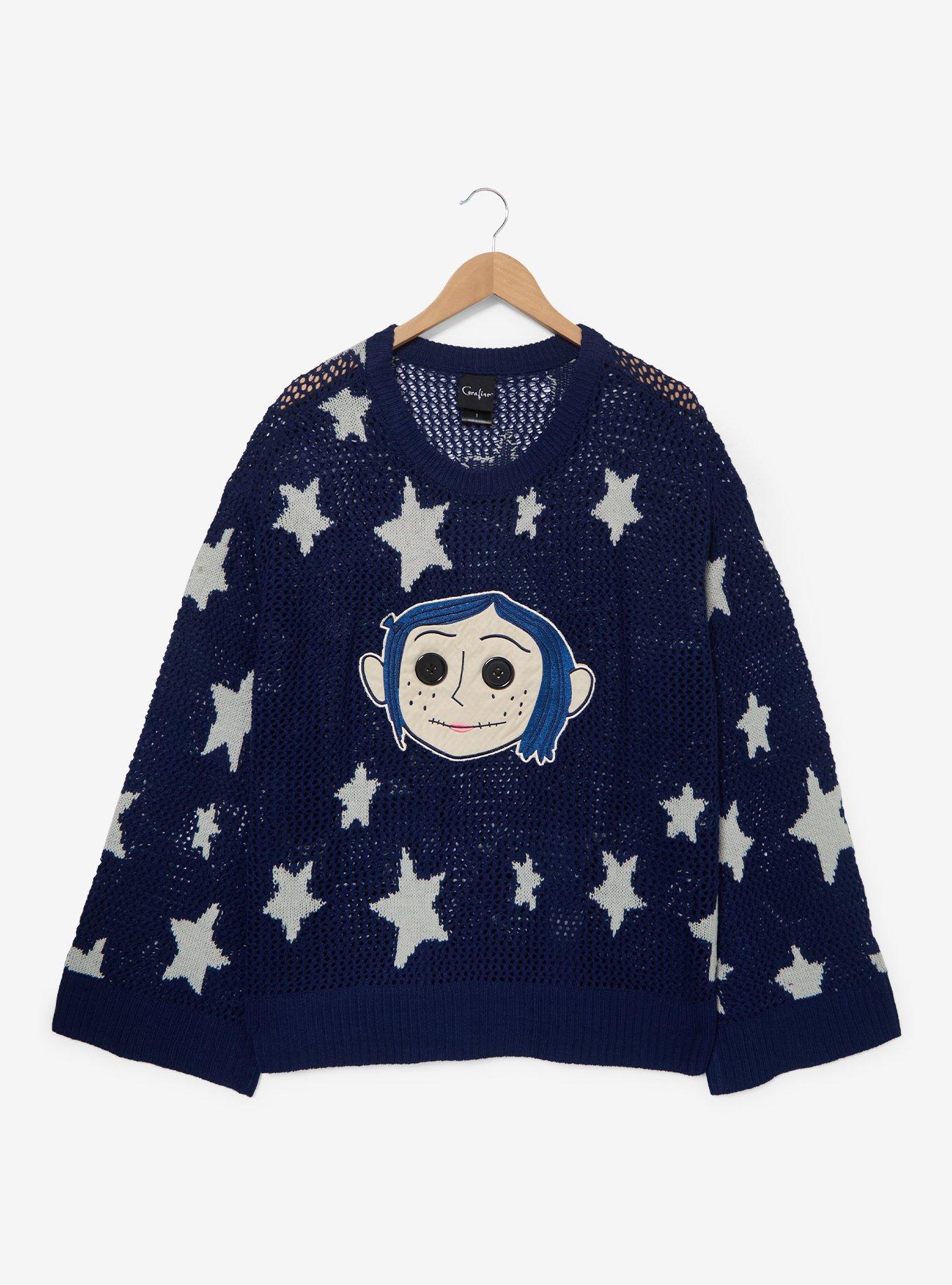 Suéter tejido de estrellas de Coraline en tallas grandes