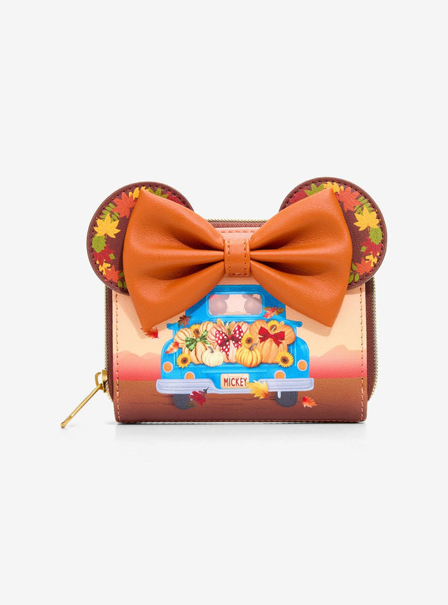 Billetera mini Disney Mickey y Minnie en otoño