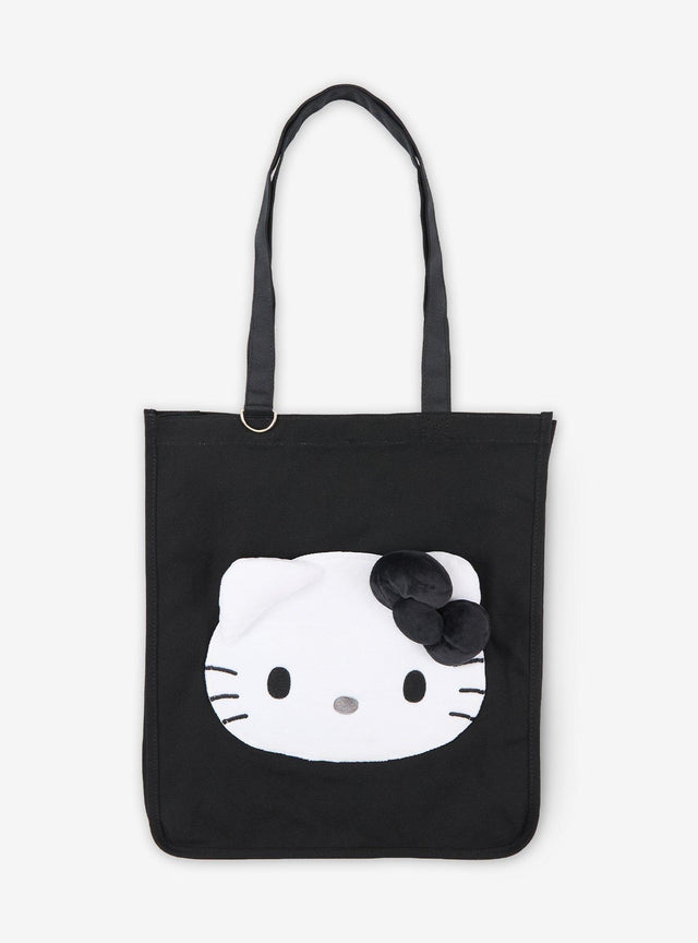 Bolso tote blanco y negro de Hello Kitty