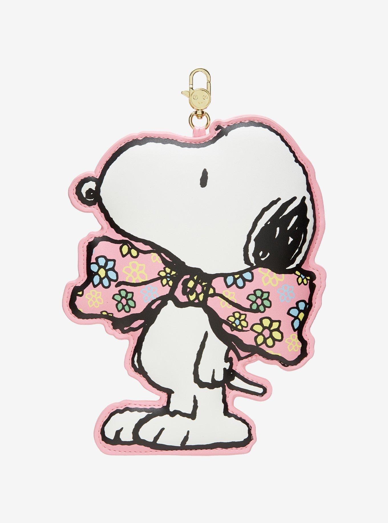 Llavero con soporte Snoopy y lazo floral