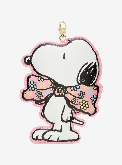 Llavero con soporte Snoopy y lazo floral